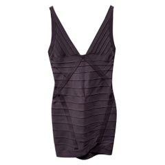 Autour De Moi Brown Bandage Mini Sleeveless Dress Size M