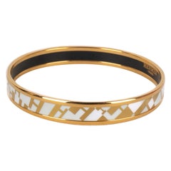 Hermès Printed Enamel Bangle Bracelet OP'H