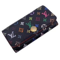 Louis Vuitton Black Murakami Multicolor Multicles 4 Key Case Holder