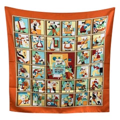 Hermes Paris Seidenschal Les Petits Métiers de Paris 2006 Petrossian