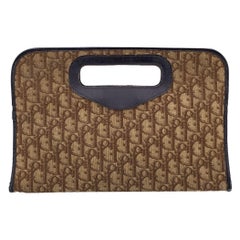Christian Dior Vintage Brown Monogram Oblique Canvas Handbag