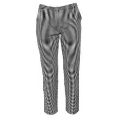 Fin de semana Max Mara Monocromo Estampado Pantalones de pernera estrecha de mezcla de algodón M