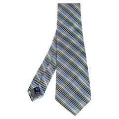 Valentino Mehrfarbig gestreifte Jacquard-Seidenkrawatte