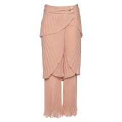 Emporio Armani Pink Plisse Layered Pants M