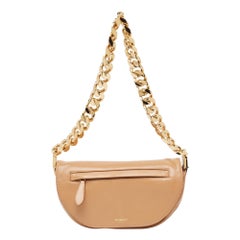 Burberry Beige Soft Leather Small Olympia Bag