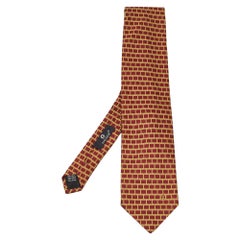 Corbata de Seda Jacquard Rojo/Amarillo Aigner