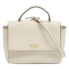 Kate Spade Off White Leather Charline Arbour Hill Top Handle Bag