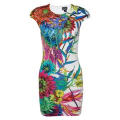 Just Cavalli Tubino in jersey stampato bianco XS