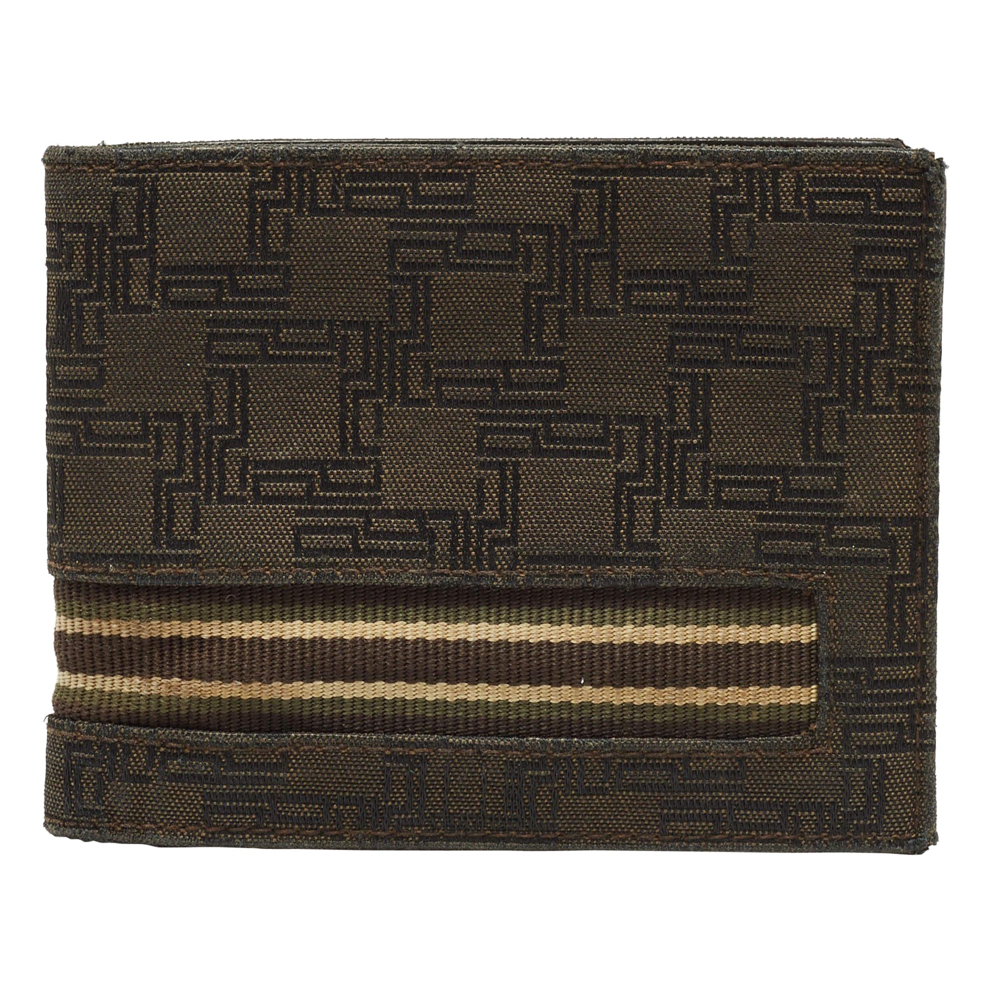 Dunhill Brown Monogram Canvas Bifold Wallet For Sale