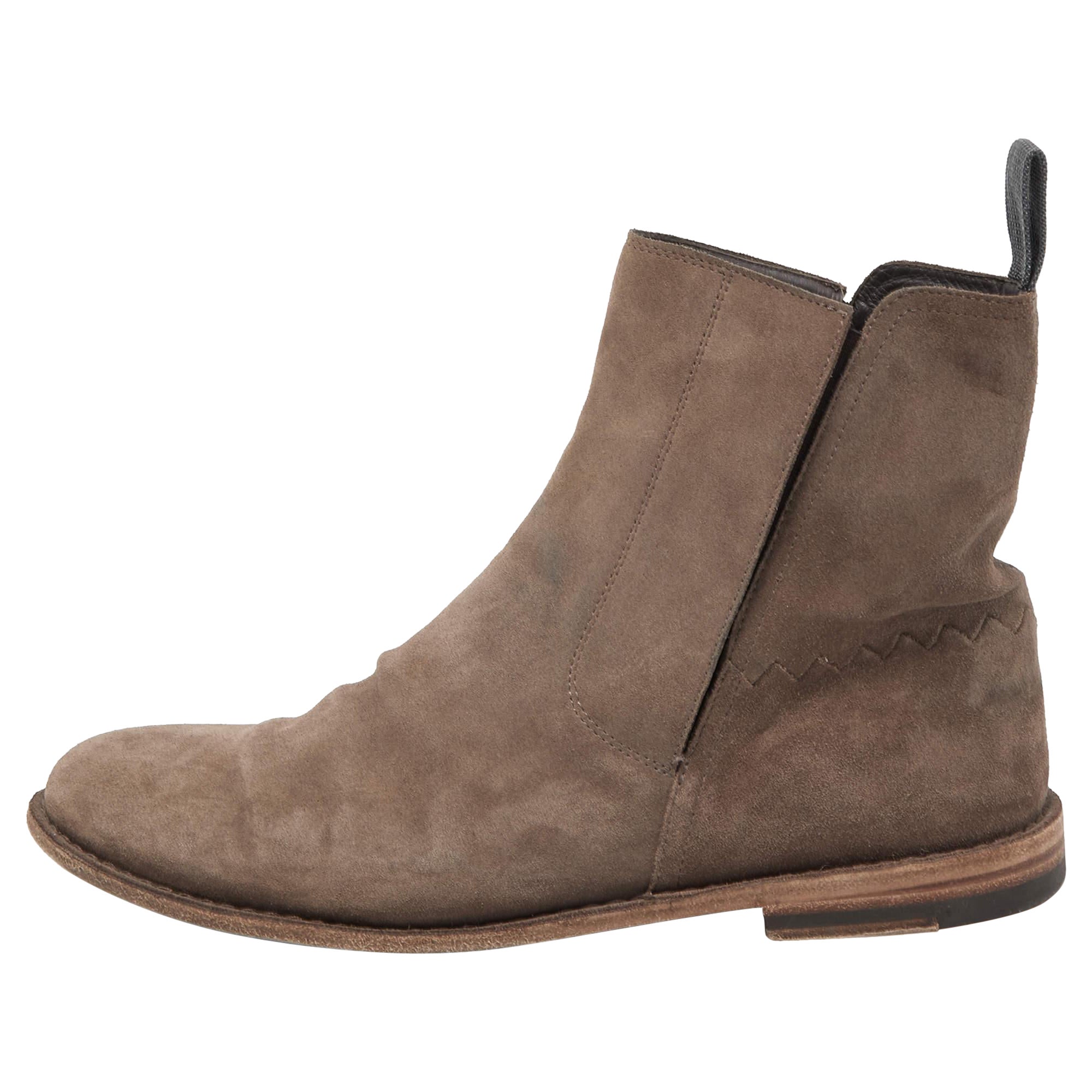 Bottega Veneta Stivaletto Voortrekking Jag in pelle scamosciata marrone misura 40 in vendita