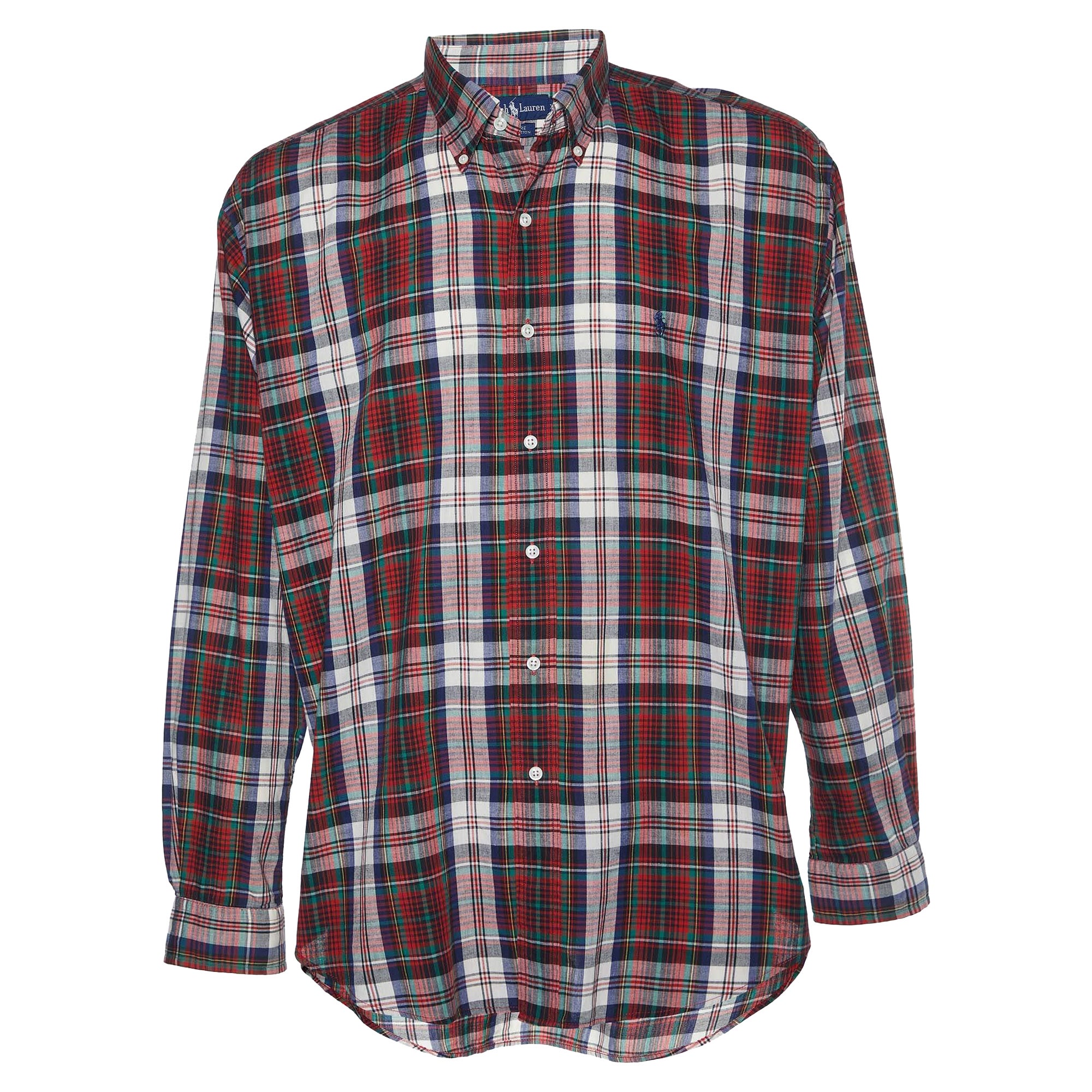 Ralph Lauren - Camicia Blair a quadri in cotone rosso XL