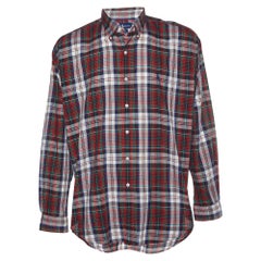 Ralph Lauren Camisa Blaire de Algodón a Cuadros Roja XL