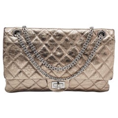 Chanel Metallic Quilted Aged Leather Reissue 2.55 Classic 226 Flap Bag