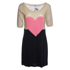 Moschino Cheap and Chic - Cuore multicolore in lurex e maglia di cotone - Mini Dress M.