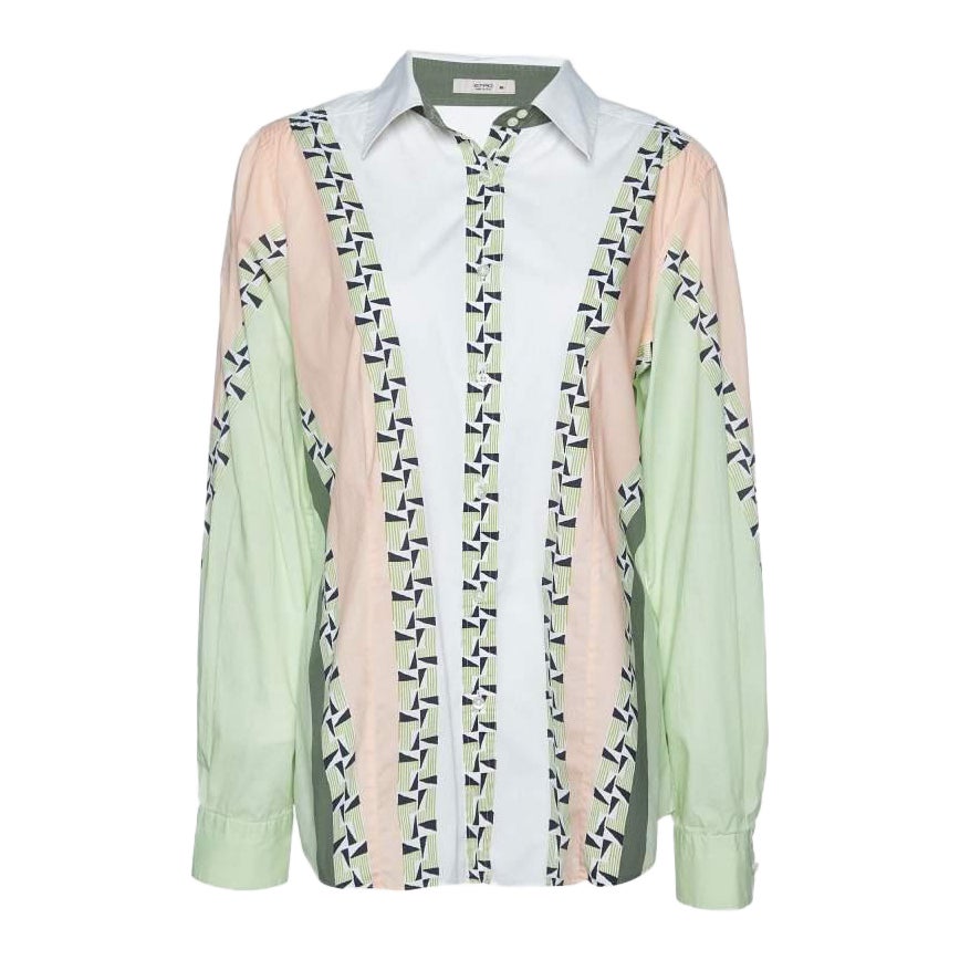 Etro Multicolor Printed Cotton Shirt L For Sale