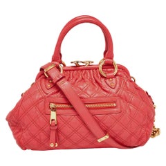 Marc Jacobs Red Quilted Leather Stam Shoulder Bag