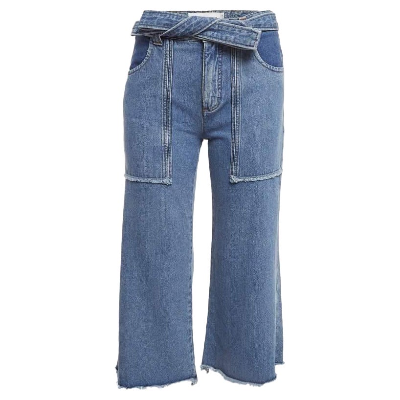 Victoria Victoria Beckham Blau Denim Cropped Jeans S Taille 25"