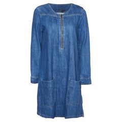 Maje Blau Denim Reißverschluss Roukia Etuikleid L