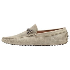 Mocasines Tod's Slip On Piel Nobuck Verde Talla 43