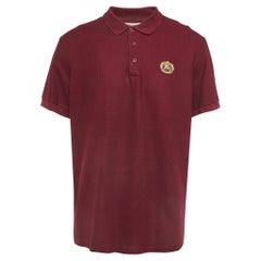 Burberry Maroon Cotton Pique Polo T-Shirt XXL