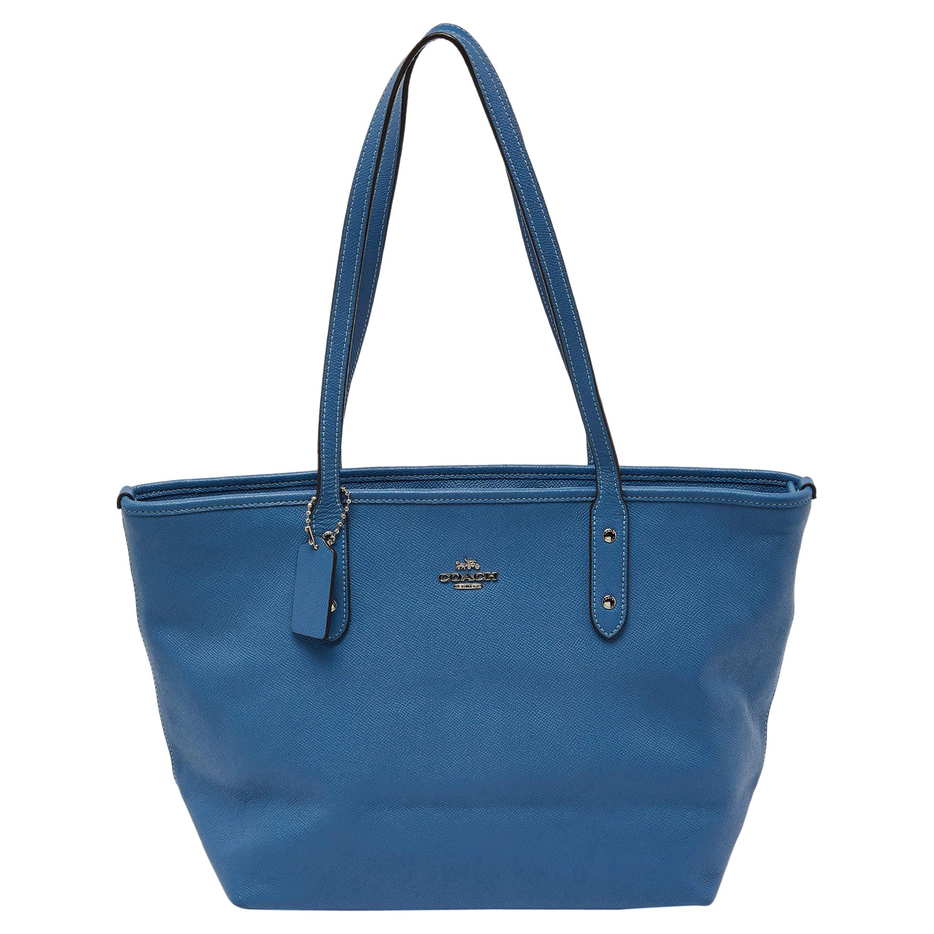 Coach Blue Leather City Zip Tote