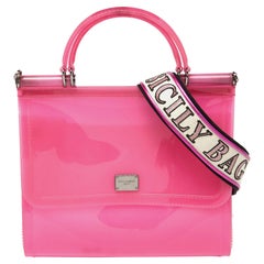 Dolce & Gabbana Rosa Gummi Regular Miss Sicily Top Handle Bag
