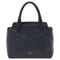 Tote Cybill de piel granulada azul Aigner