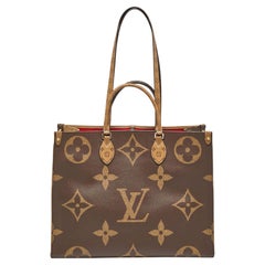 Louis Vuitton OnTheGo GM-Tasche mit Monogramm und umgekehrtem riesigem Segeltuch