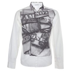 Neil Barrett - Camicia in popeline stampata grigia L.