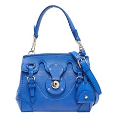 Ralph Lauren Blue Leather Mini Ricky Tote
