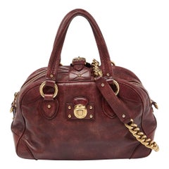 Marc Jacobs Burgundy Leather Satchel