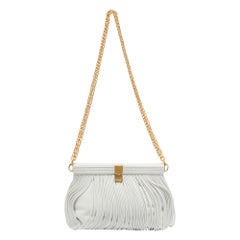Pochette con cornice Rolo in pelle bianca di Proenza Schouler