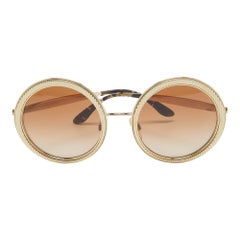 Gafas de sol redondas con montura DG2179 Dolce & Gabbana Gradiente Oro/Marrón