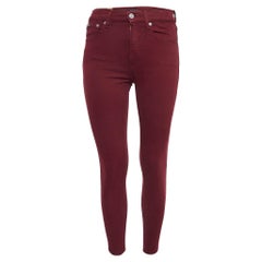 Polo Ralph Lauren Burgundy Denim Skinny Jeans S Waist 26"