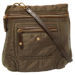 Tod's Bolso Crossbody Marrón Satén y Piel