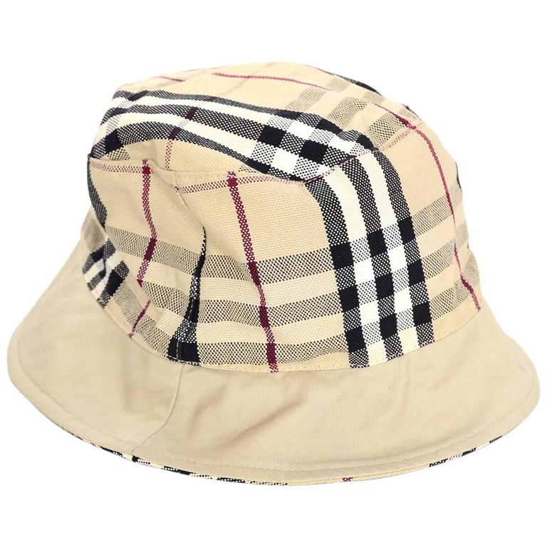 Burberry Nova Plaid Hat Reversible For Sale at 1stDibs | burberry plaid hat