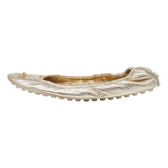 Louis Vuitton Gold Leather Ballet Flats Size 39.5