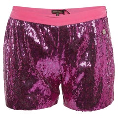 Roberto Cavalli - Pantaloncini rosa con paillettes XS