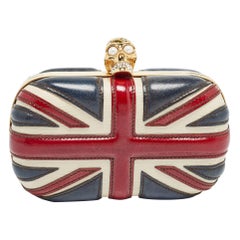 Alexander McQueen Multicolor Leather Britannia Skull Box Clutch