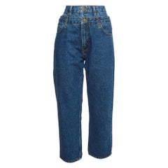 Sandro Blaue doppelseitige Kitty Jeans aus Denim mit M-Taille 29"