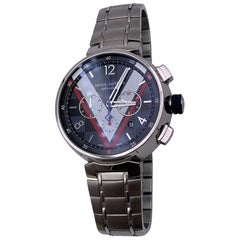 Louis Vuitton Automatic Tambour Damier Cobalt Chronograph Watch