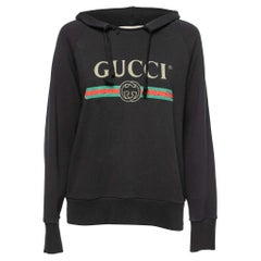 Gucci Black Cotton Blind For Love Embroidered Hoodie XS