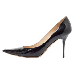 Jimmy Choo Black Patent Leather Love Pumps Size 40