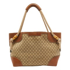 Gucci Tote Maui in tela con diamanti marrone/beige