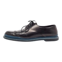 Bottega Veneta Black Leather Lace Up Derby Size 44