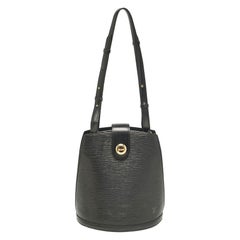 Louis Vuitton Black Epi Leather Cluny Bucket Bag