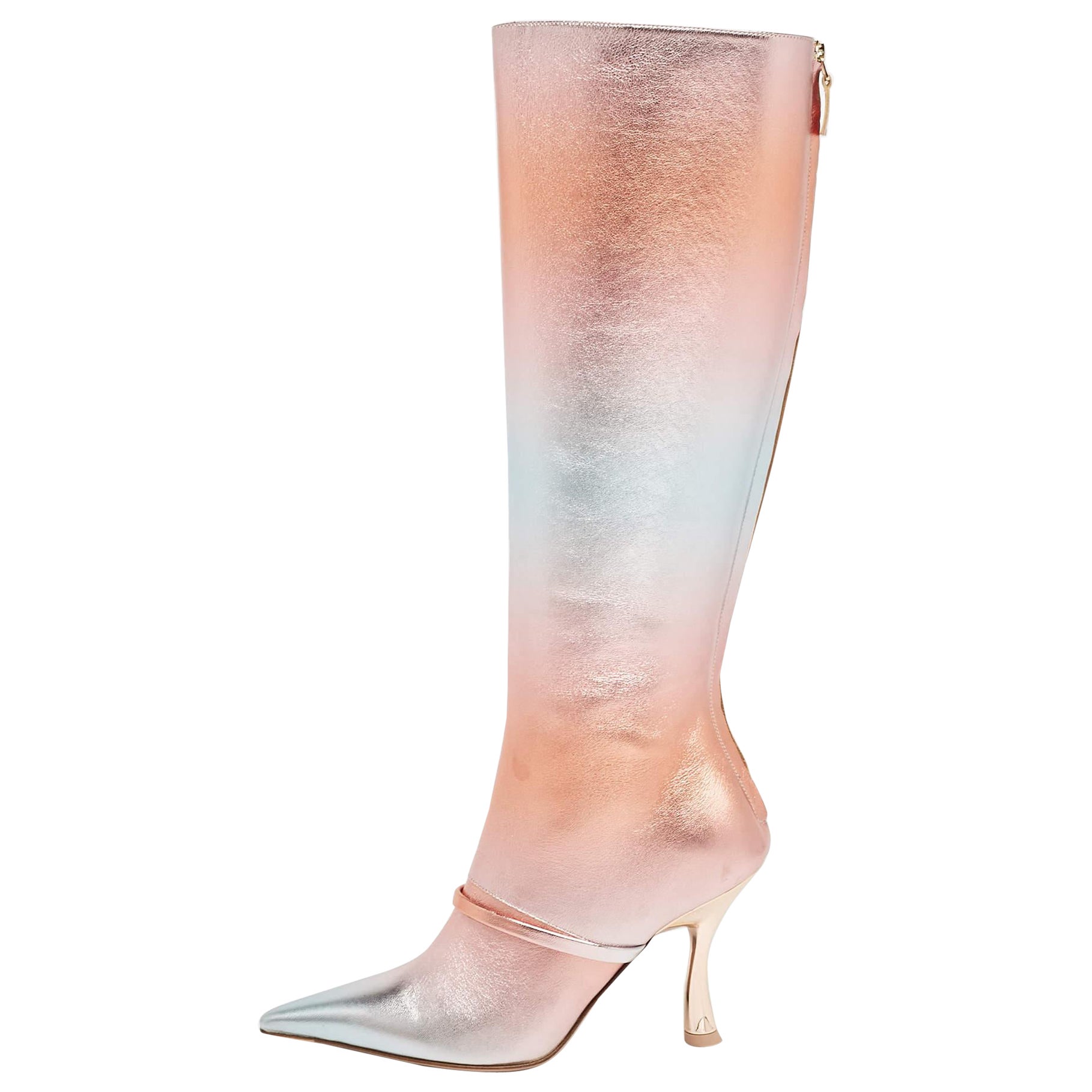 Malone Souliers Bottes longueur genou en cuir multicolore, taille 37