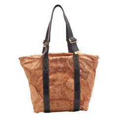 Alviero Martini 1A Classe Brown Nylon and Leather Shoulder Bag