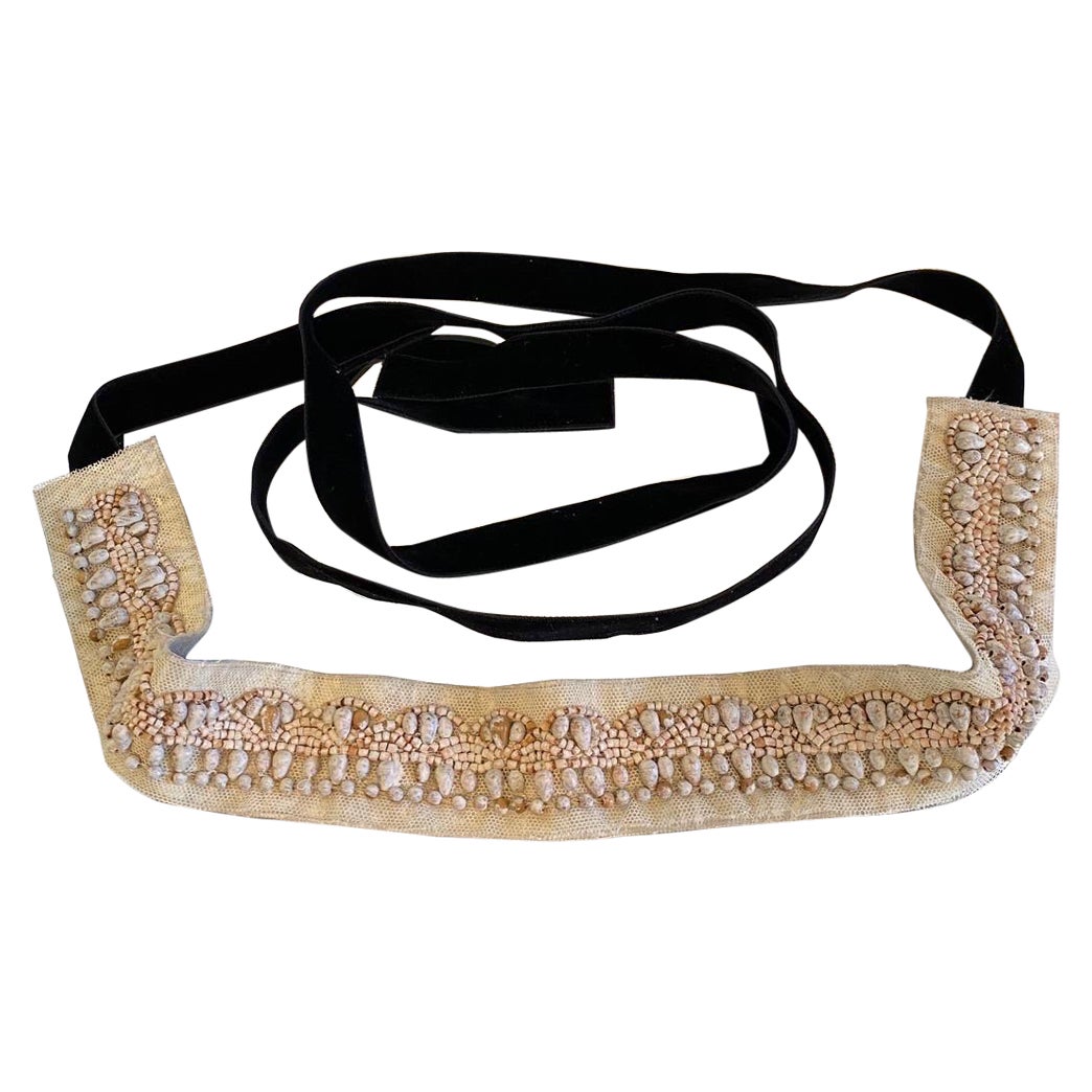 Prada belt in beige fabric For Sale