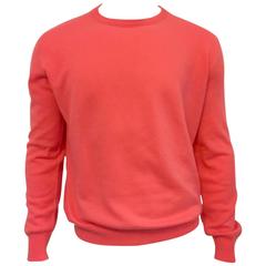 Men's Malo Cashmere Crewneck Sweater in Persimmon.